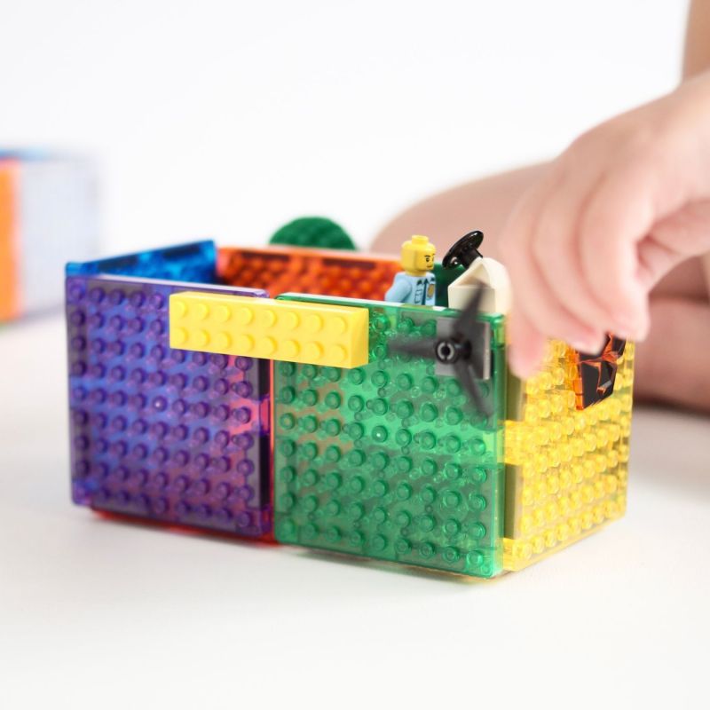 Kit de construction magnétiques de briques intense (16 pièces) Cleverclixx Ambiance 5