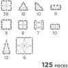 Grand kit de construction magnétique Creative Pastel (125 pièces) Cleverclixx Produit 9