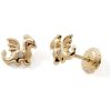 Boucles d'oreilles à vis Dragon (or jaune 375°) Baby bijoux Produit 1