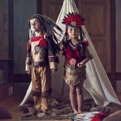 Coiffe indienne Anoki rouge