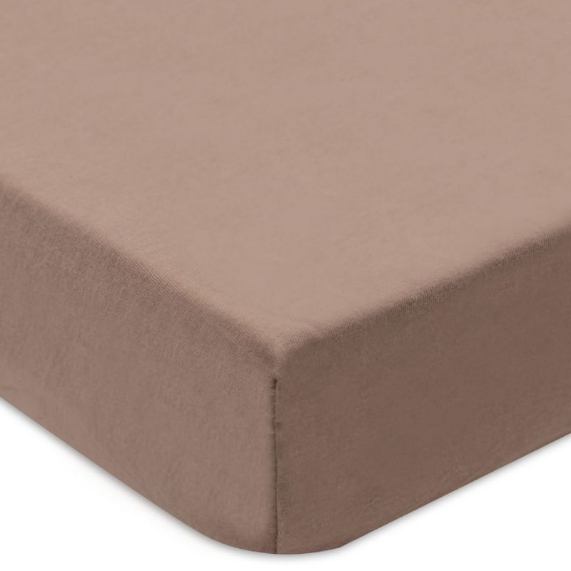 Lot de 2 draps housses en jersey Milky Coffee-Ivory (40 x 80 cm) Jollein Produit 3
