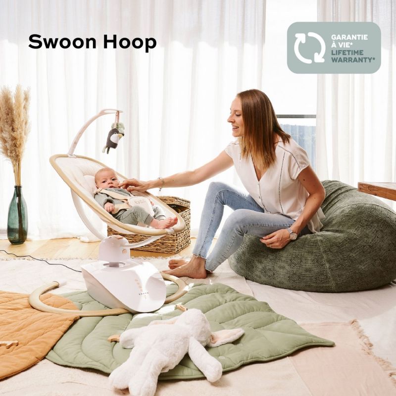 Balancelle électrique Swoon Hoop Sable Babymoov Ambiance 6