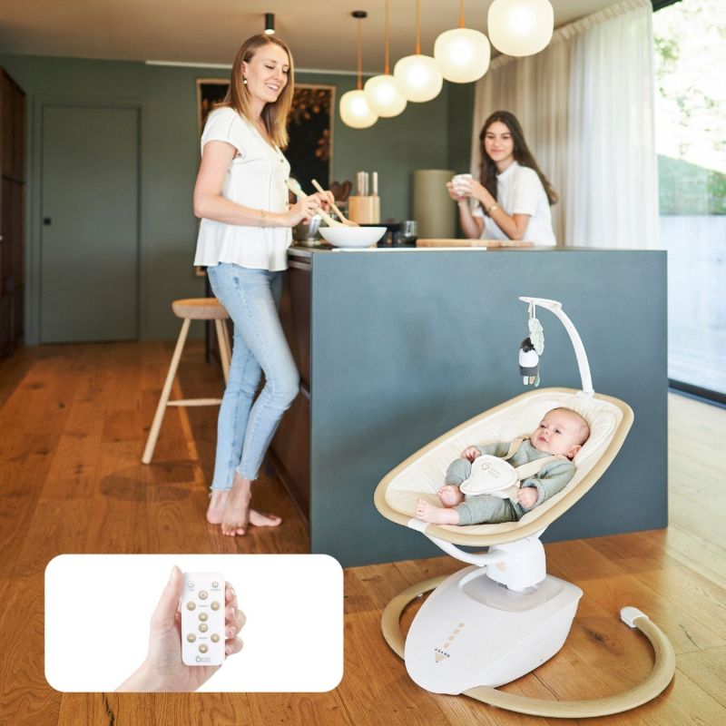 Balancelle électrique Swoon Hoop Sable Babymoov Ambiance 7