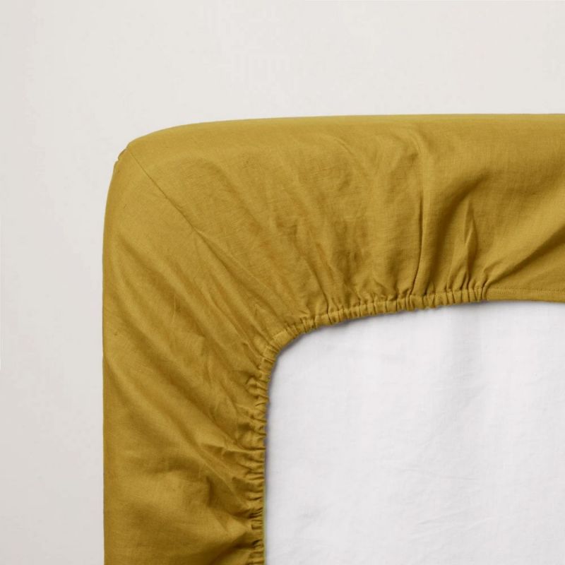 Drap housse en jersey Moutarde (60 x 120 cm) Mon P'tit Dodo Produit 3