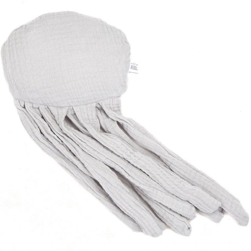 Doudou bouillotte pieuvre gris dragée BEBEL