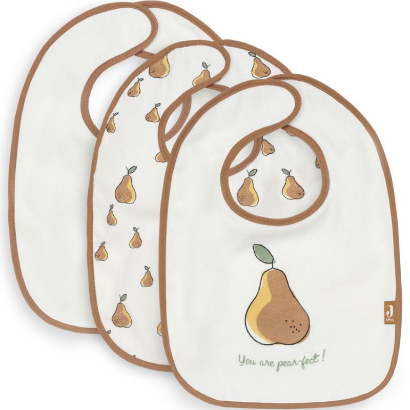 Lot de 3 bavoirs Pear poire Jollein