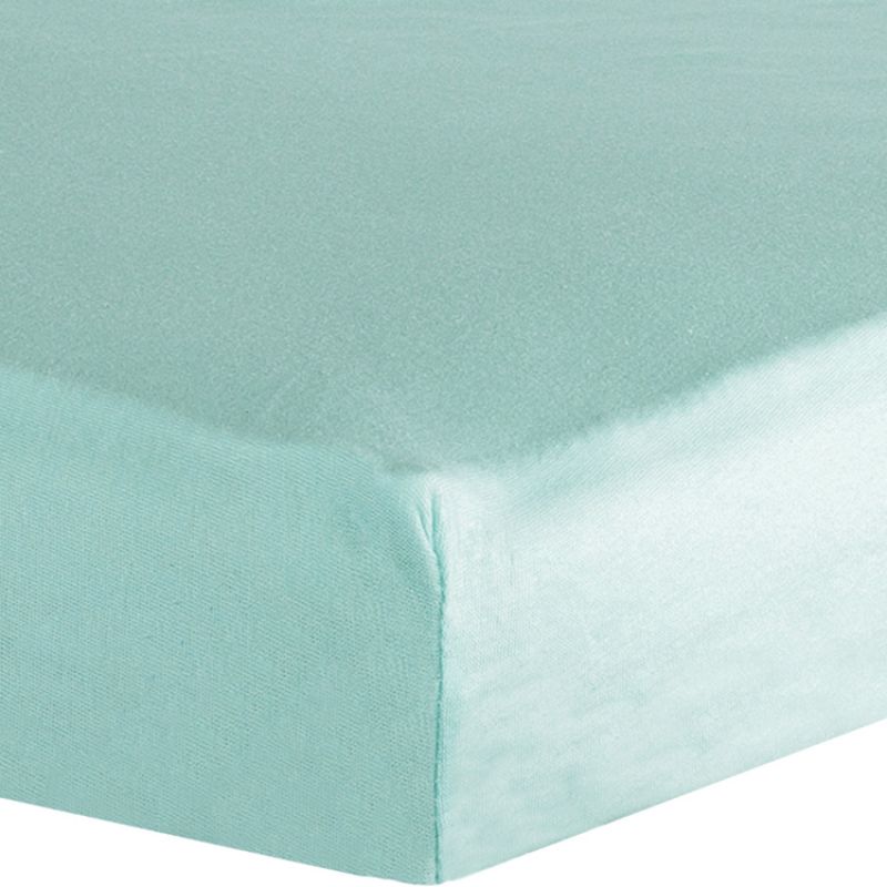 Drap housse en coton jade (70 x 140 cm) Trois Kilos Sept Produit 1 grande taille