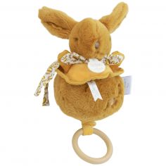 Peluche musicale Lapin Doudou ocre (20 cm) - Doudou et Compagnie