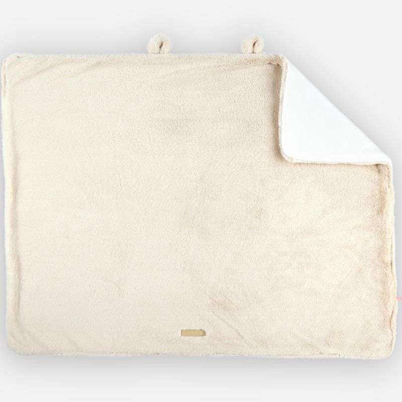 Couverture longs poils Mix & Match ivoire (75 x 100 cm) Noukie's