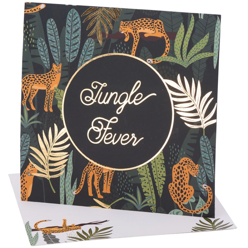 Lot de 8 cartes d'invitation Jungle Fever Arty Fêtes Factory