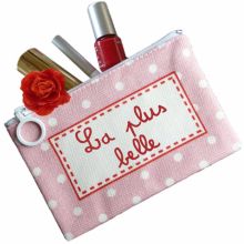 Mini Pochette Fête des mères rose (personnalisable)  par Les Griottes