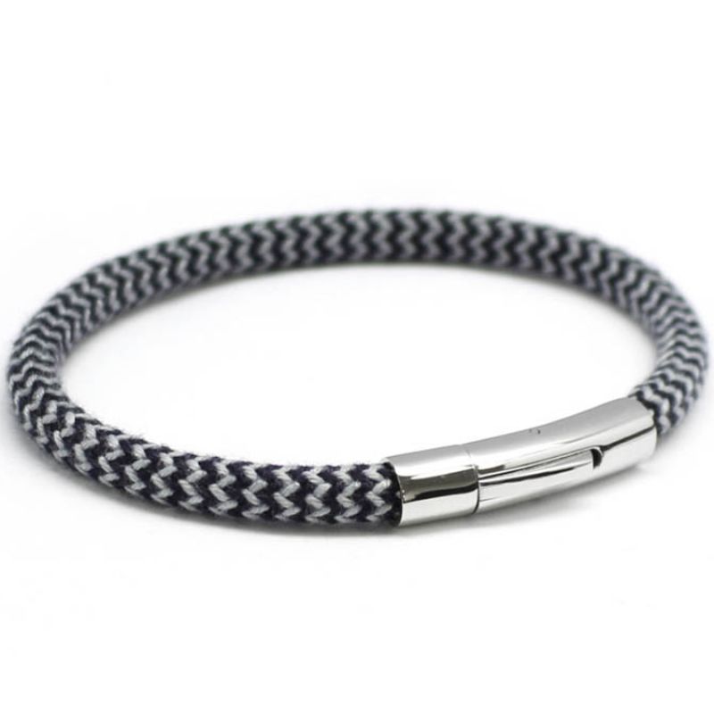 Bracelet homme Le Voyageur bleu personnalisable (acier) Petits trésors