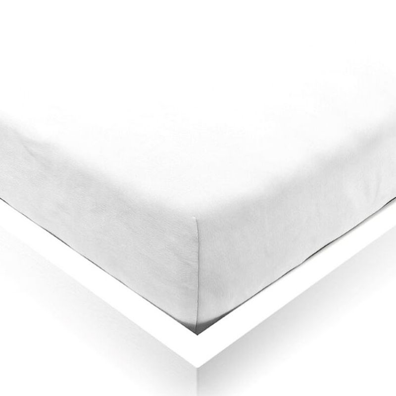 Drap housse en lin blanc Pure White (70 x 140 cm) ooh noo