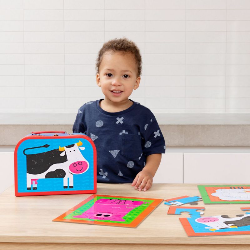 Malette Mon premier puzzle Basse-cour Crocodile Creek Ambiance 6