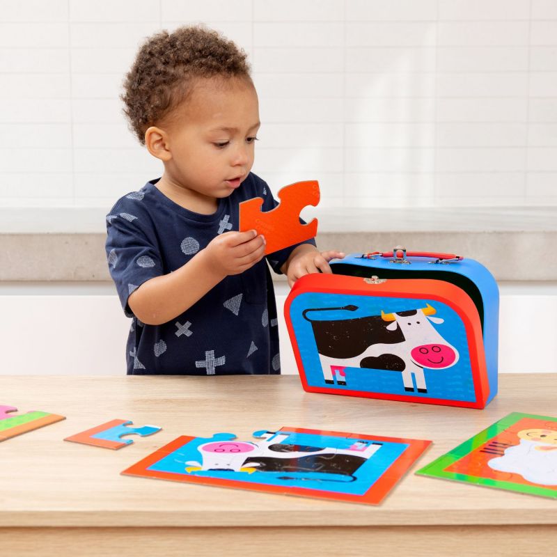 Malette Mon premier puzzle Basse-cour Crocodile Creek Ambiance 7