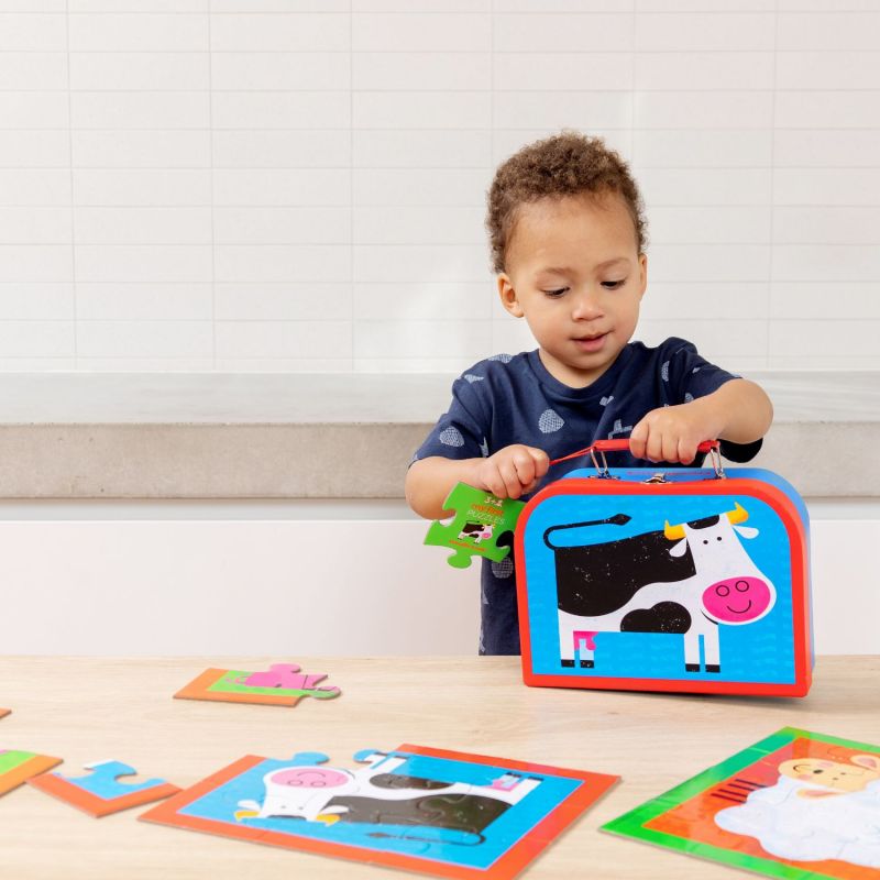 Malette Mon premier puzzle Basse-cour Crocodile Creek Ambiance 8