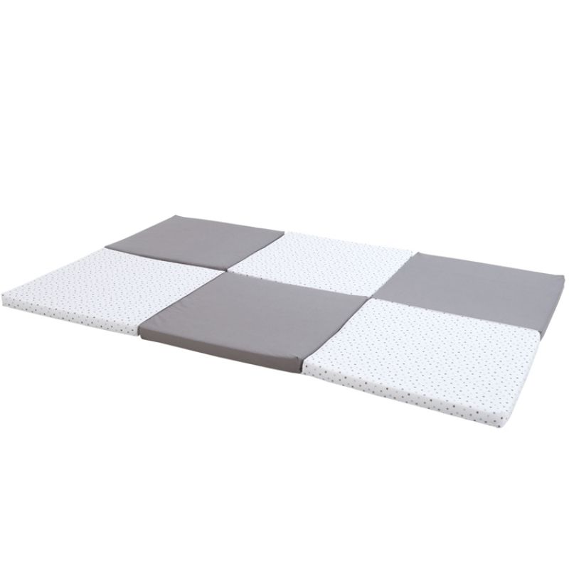 Tapis de jeu pliable XL multifonctions gris étoile Candide