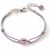 Variation Violet, rose du produit Bracelet cordon mauve Papillon (argent 925) de la marque Baby bijoux