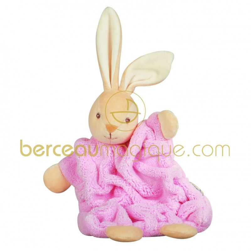 Doudou lapin rose pâle Plume Kaloo