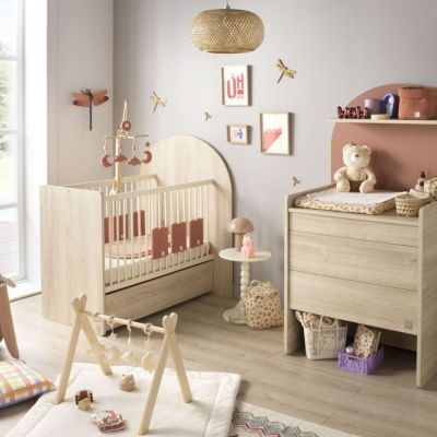 Commode à langer évolutive en bureau Arche Terracotta