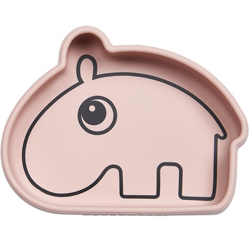 Bol antidérapant silicone Ozzo hippopotame rose Done by Deer