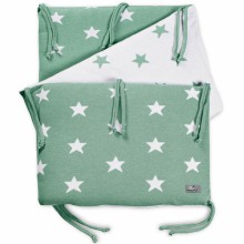 Tour de lit Star vert menthe et blanc (pour lit 60 x 120 cm)  par Baby's Only