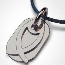 Collier cordon Ichthys (or blanc 750°)  par Mikado