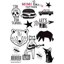 Tatouages éphémères Too Cool For School (12 motifs)  par Mimi'lou