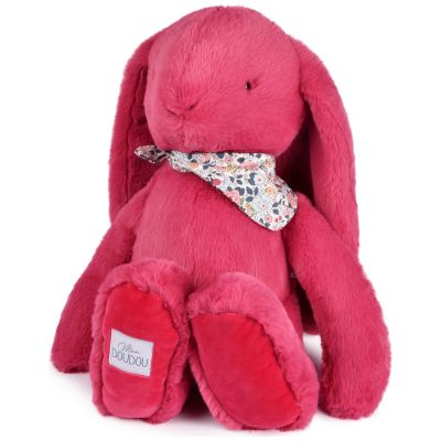 Peluche Lapin Fleurette Fuchsia (50 cm) Doudou et Compagnie