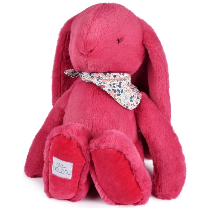 Peluche Lapin Fleurette Fuchsia (50 cm) Doudou et Compagnie Produit 1
