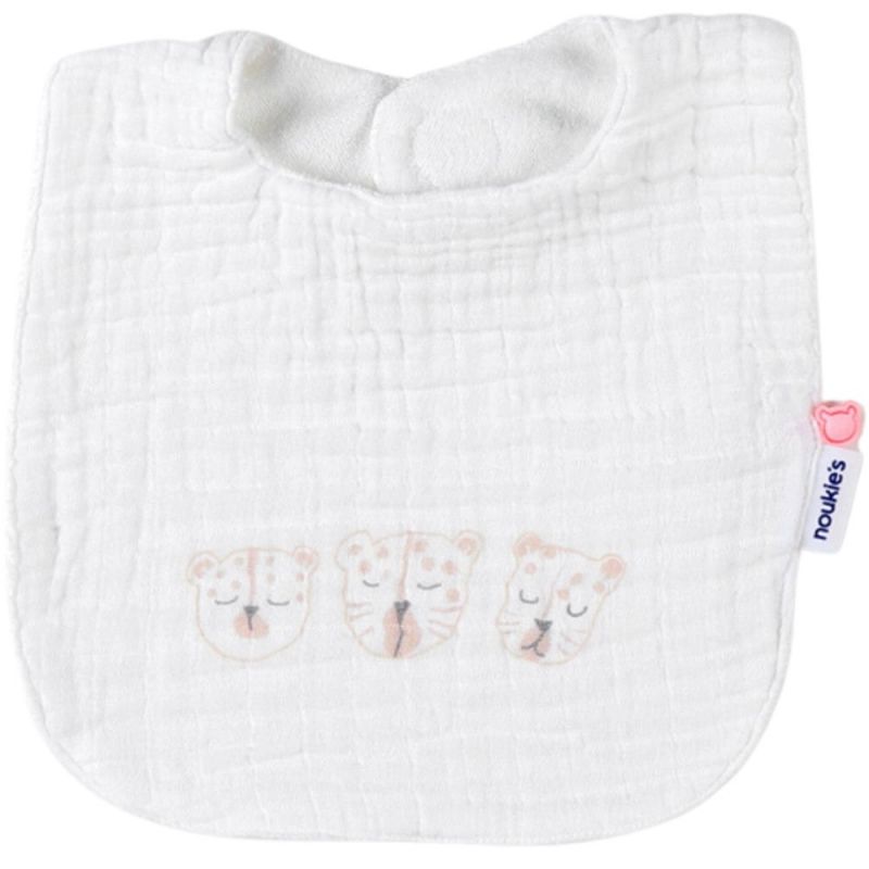 Lot de 3 bavoirs en mousseline félins cappuccino Noukie's Produit 2