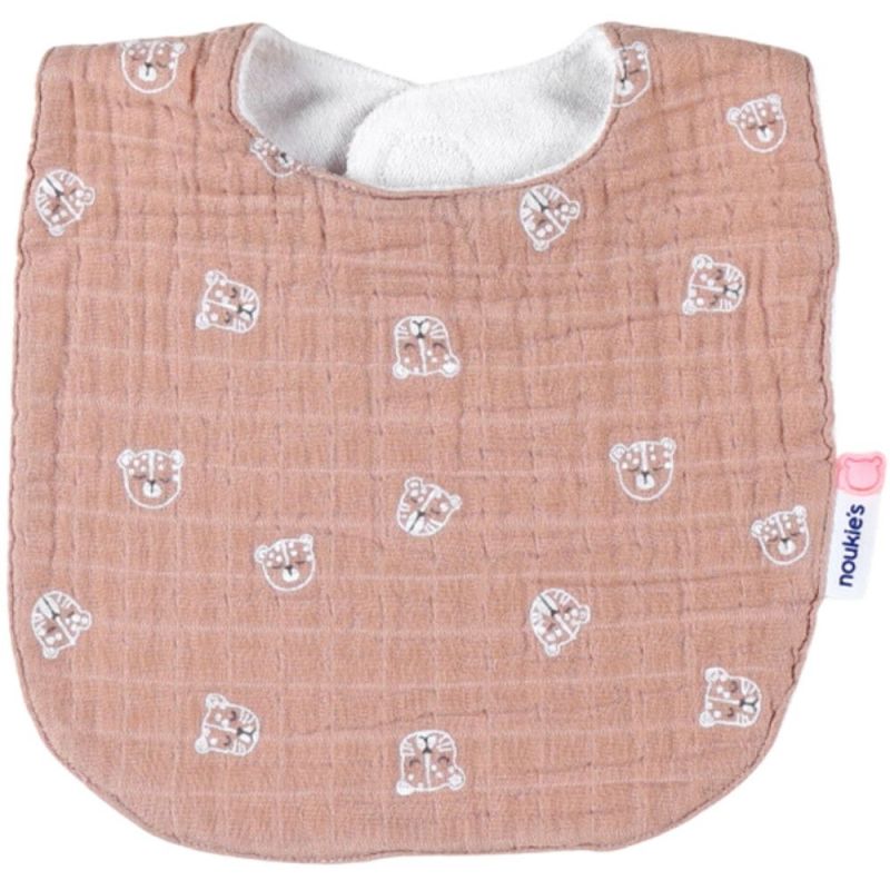 Lot de 3 bavoirs en mousseline félins cappuccino Noukie's Produit 4