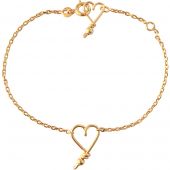Bracelet chaîne Mon petit cœur goldfilled jaune