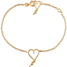 Bracelet chaîne Mon petit cœur goldfilled jaune - Padam Padam