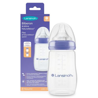 Biberon avec tétine NaturalWave (240 ml) Lansinoh