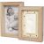 Variation Beige, bois du produit Cadre photo empreintes Duo Jolis Cœurs de la marque Petit Artichaut