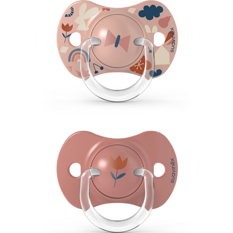 Lot de 2 sucettes symétriques SX PRO Into the forest rose (6-18 mois) Suavinex