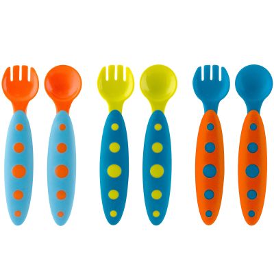 Lot de 6 couverts Modware bleu, orange et vert Boon