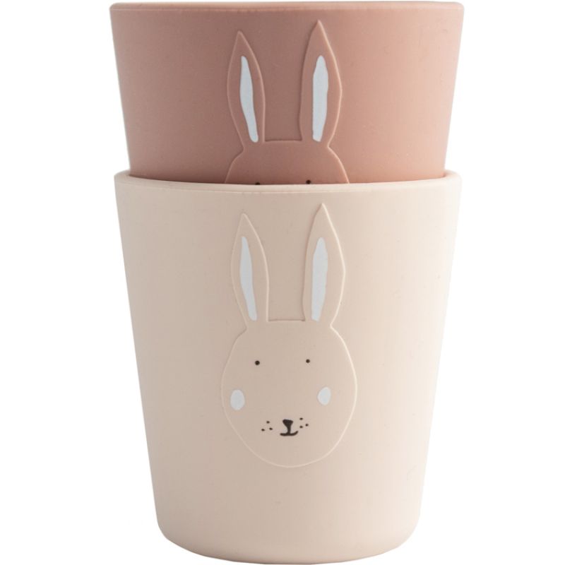 Lot de 2 gobelets en silicone Mrs. Rabbit Trixie