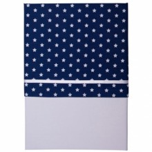 Drap de berceau Bleu marine étoile et rayure (70 x 100 cm)  par Little Dutch