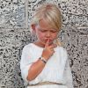 Bracelet enfant cuir Amazone papillon (argent 925°)  par Petits trésors