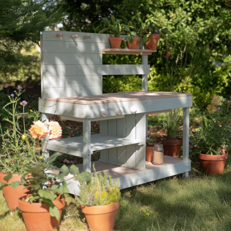 Cuisine d'extérieur en bois vert Little Dutch Ambiance 7