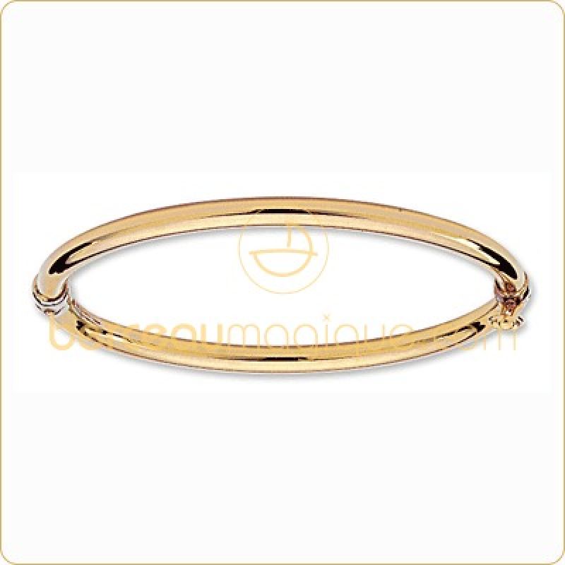 Jonc tube pour bébé (or jaune) Berceau magique bijoux