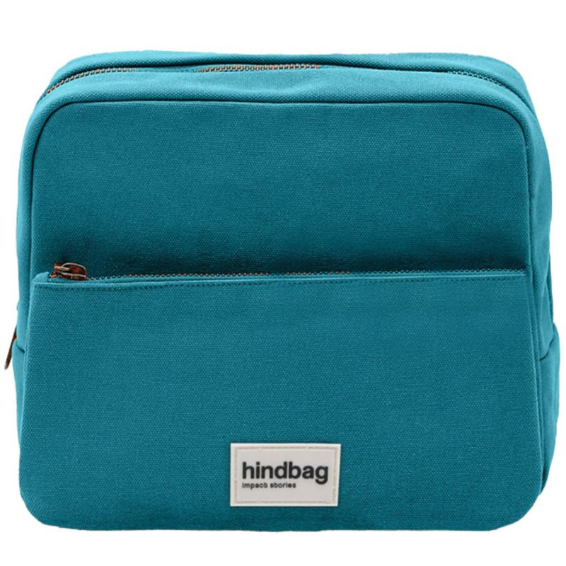Trousse de toilette XL Alix Bleu Paon Hindbag Produit 1