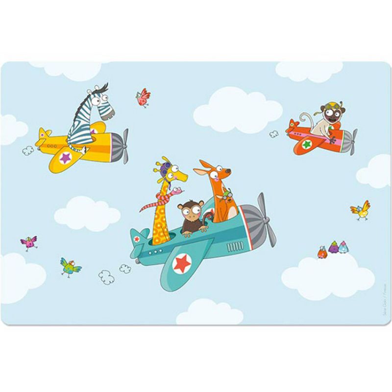 Set de table enfant avion animaux Série-Golo
