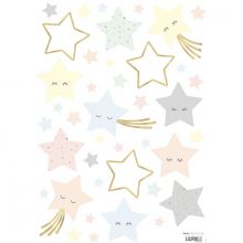Planche de stickers A3  étoiles rieuses  par Lilipinso