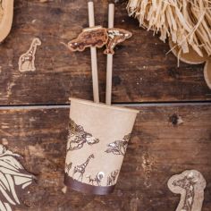 Lot de 8 gobelets Safari Kraft (255 ml)