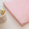Lot de 2 housses de matelas à langer Ecru-Rose poudre (70 x 50 cm) Trois Kilos Sept Ambiance 6