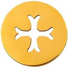 Médaille Mini Croix Byzantine 10 mm (or jaune 750°)  par Maison La Couronne