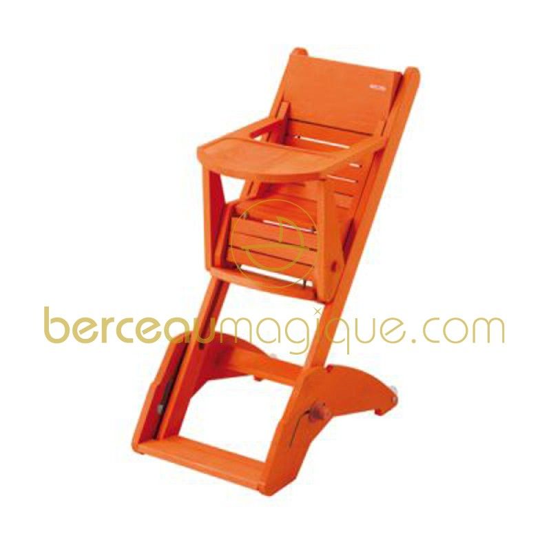 Chaise haute twenty one abricot 4 positions Combelle